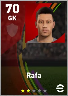 Rafa eFootball 2026 player card — 70 OVR GK