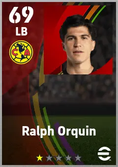 Ralph Orquin eFootball 2026 player card — 69 OVR LB
