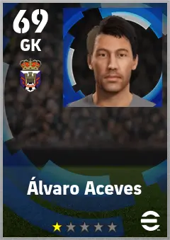 Alvaro Aceves eFootball 2026 player card — 69 OVR GK