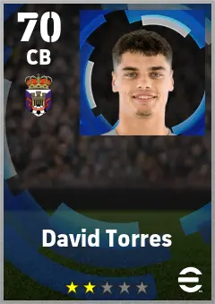 David Torres eFootball 2026 player card — 70 OVR CB