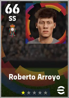 Roberto Arroyo eFootball 2026 player card — 66 OVR SS