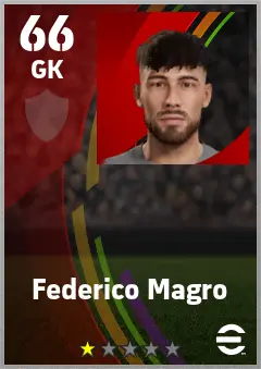 Federico Magro eFootball 2026 player card — 66 OVR GK