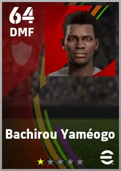 Bachirou Yameogo eFootball 2026 player card — 64 OVR DMF