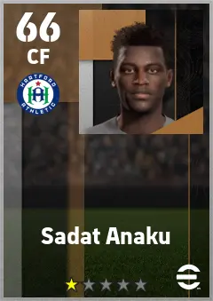 Sadat Anaku eFootball 2026 player card — 66 OVR CF
