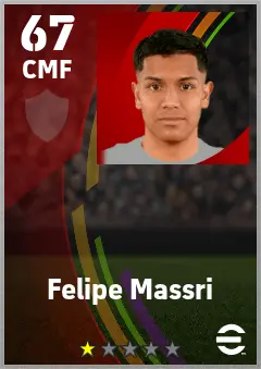 Felipe Massri eFootball 2026 player card — 67 OVR CMF