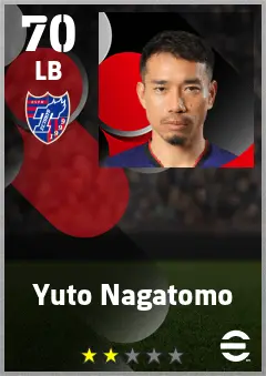 Yuto Nagatomo eFootball 2026 player card — 70 OVR LB