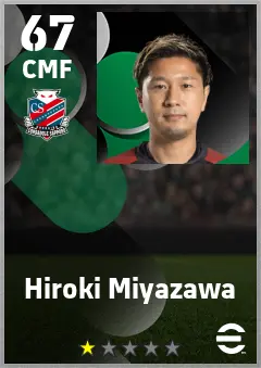 Hiroki Miyazawa eFootball 2026 player card — 67 OVR CMF