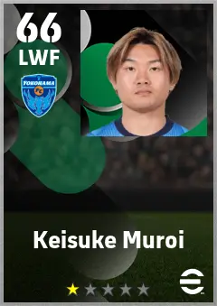 Keisuke Muroi eFootball 2026 player card — 66 OVR LWF
