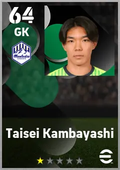 Taisei Kambayashi eFootball 2026 player card — 64 OVR GK