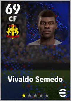Vivaldo Semedo eFootball 2026 player card — 69 OVR CF