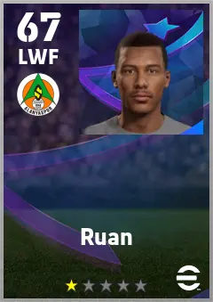 Ruan eFootball 2026 player card — 67 OVR LWF