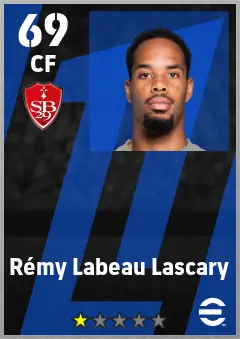 Remy Labeau Lascary eFootball 2026 player card — 69 OVR CF