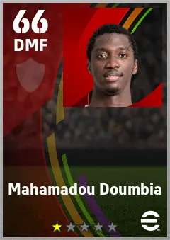 Mahamadou Doumbia eFootball 2026 player card — 66 OVR DMF