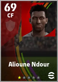 Alioune Ndour eFootball 2026 player card — 69 OVR CF