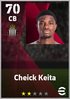 Cheick Keita eFootball 2026 player card — 70 OVR CB