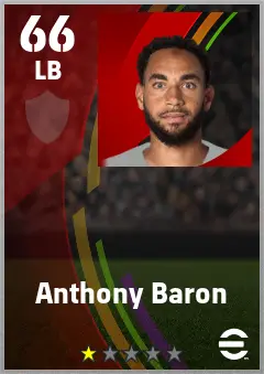 Anthony Baron eFootball 2026 player card — 66 OVR LB
