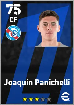 Joaquin Panichelli eFootball 2026 player card — 75 OVR CF