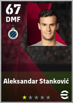 Aleksandar Stankovic eFootball 2026 player card — 67 OVR DMF