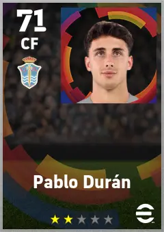 Pablo Duran eFootball 2026 player card — 71 OVR CF