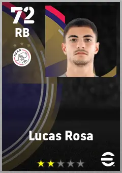 Lucas Rosa eFootball 2026 player card — 72 OVR RB