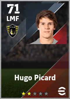 Hugo Picard eFootball 2026 player card — 71 OVR LMF