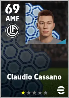 Claudio Cassano eFootball 2026 player card — 69 OVR AMF