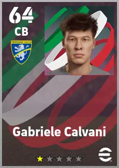 Gabriele Calvani eFootball 2026 player card — 64 OVR CB