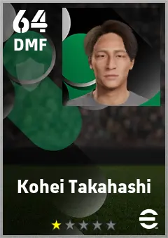 Kohei Takahashi eFootball 2026 player card — 64 OVR DMF