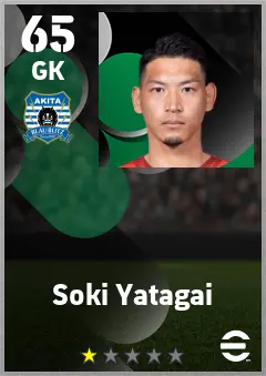 Soki Yatagai eFootball 2026 player card — 65 OVR GK