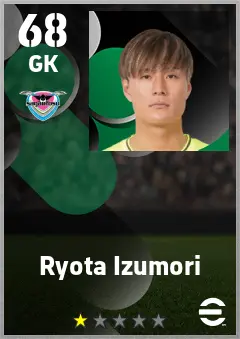 Ryota Izumori eFootball 2026 player card — 68 OVR GK