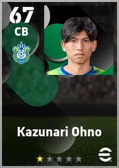 Kazunari Ohno eFootball 2026 player card — 67 OVR CB