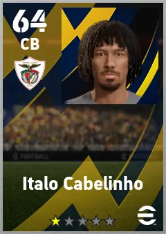 Italo Cabelinho eFootball 2026 player card — 64 OVR CB