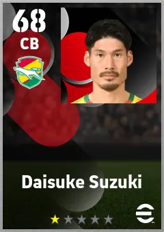 Daisuke Suzuki eFootball 2026 player card — 68 OVR CB