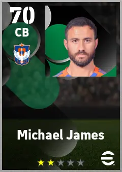 Michael James eFootball 2026 player card — 70 OVR CB
