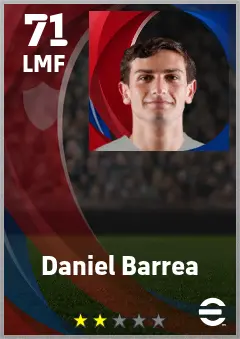 Daniel Barrea eFootball 2026 player card — 71 OVR LMF