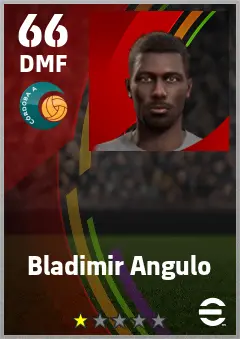 Bladimir Angulo eFootball 2026 player card — 66 OVR DMF