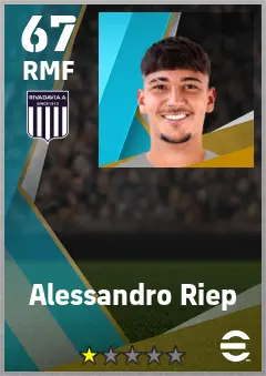 Alessandro Riep eFootball 2026 player card — 67 OVR RMF