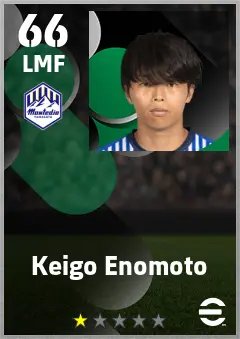 Keigo Enomoto eFootball 2026 player card — 66 OVR LMF