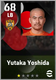 Yutaka Yoshida eFootball 2026 player card — 68 OVR LB
