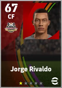 Jorge Rivaldo eFootball 2026 player card — 67 OVR CF