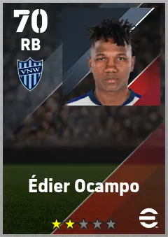 Edier Ocampo eFootball 2026 player card — 70 OVR RB