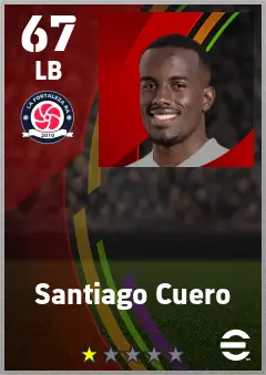 Santiago Cuero eFootball 2026 player card — 67 OVR LB