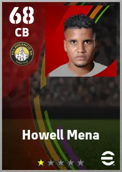Howell Mena eFootball 2026 player card — 68 OVR CB