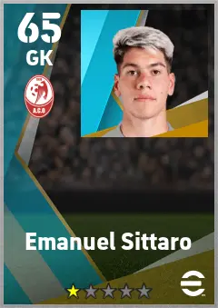 Emanuel Sittaro eFootball 2026 player card — 65 OVR GK