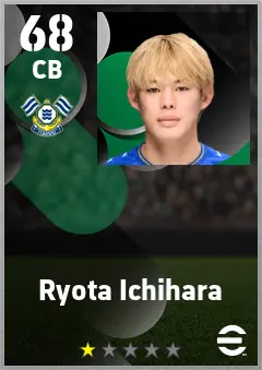 Ryota Ichihara eFootball 2026 player card — 68 OVR CB