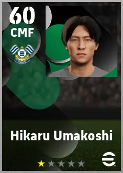 Hikaru Umakoshi eFootball 2026 player card — 60 OVR CMF