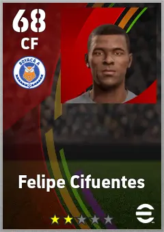 Felipe Cifuentes eFootball 2026 player card, 68 OVR CF