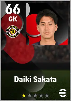 Daiki Sakata eFootball 2026 player card — 66 OVR GK