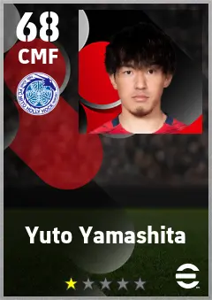 Yuto Yamashita eFootball 2026 player card — 68 OVR CMF