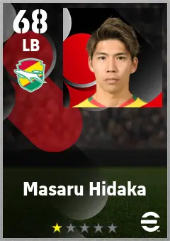 Masaru Hidaka eFootball 2026 player card — 68 OVR LB